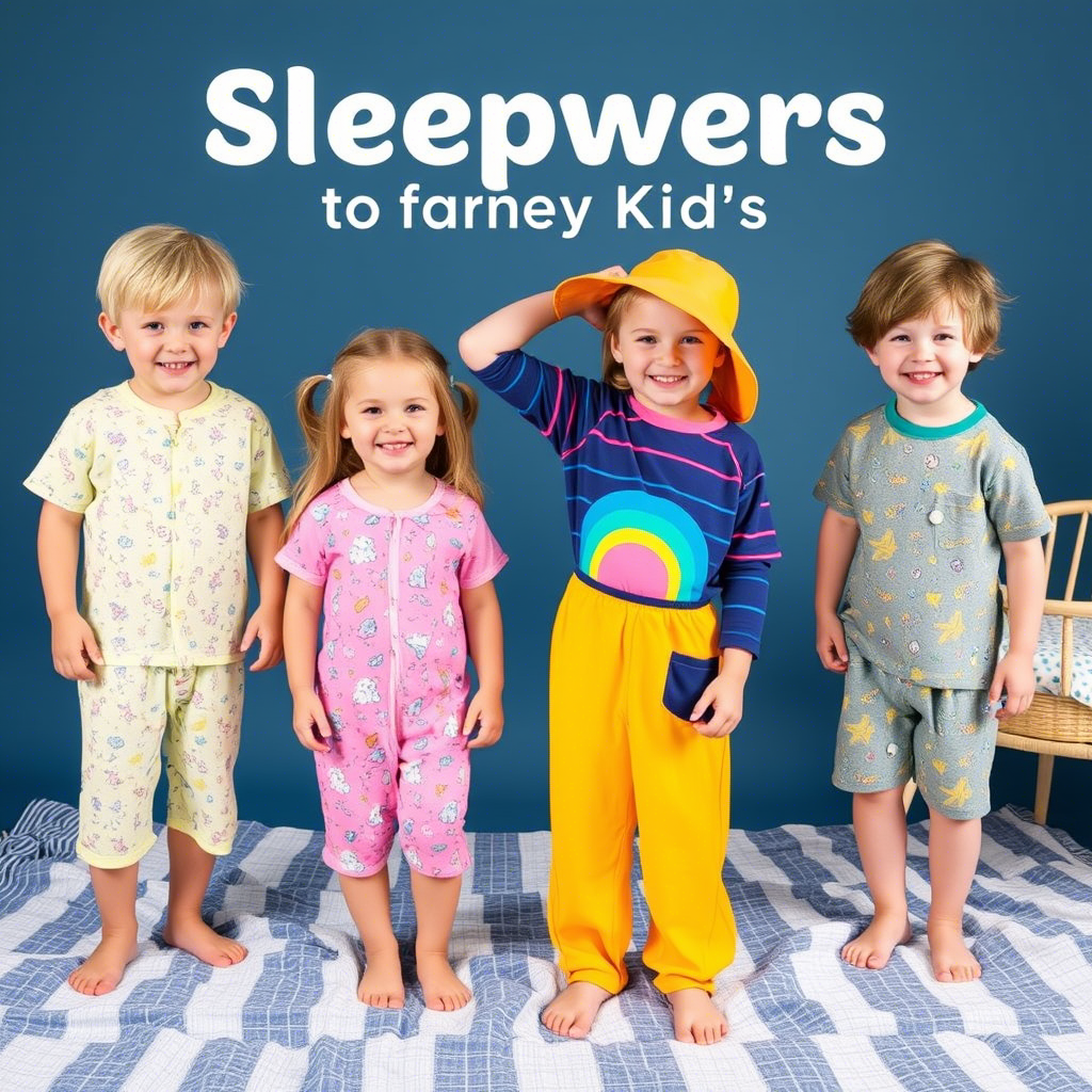 Vibrant summer sleepwear for kids in various designs