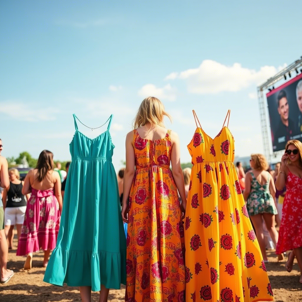 Vibrant sundresses for a summer music festival