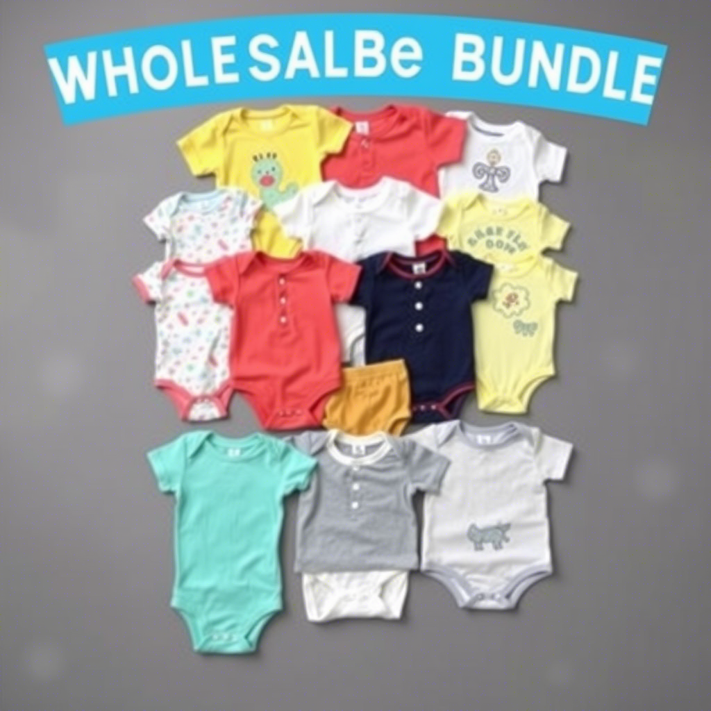 Wholesale baby clothing bundle with various colors and designs