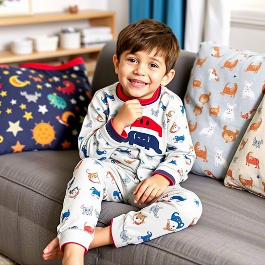 Wholesale boys pajamas with fun designs and colors
