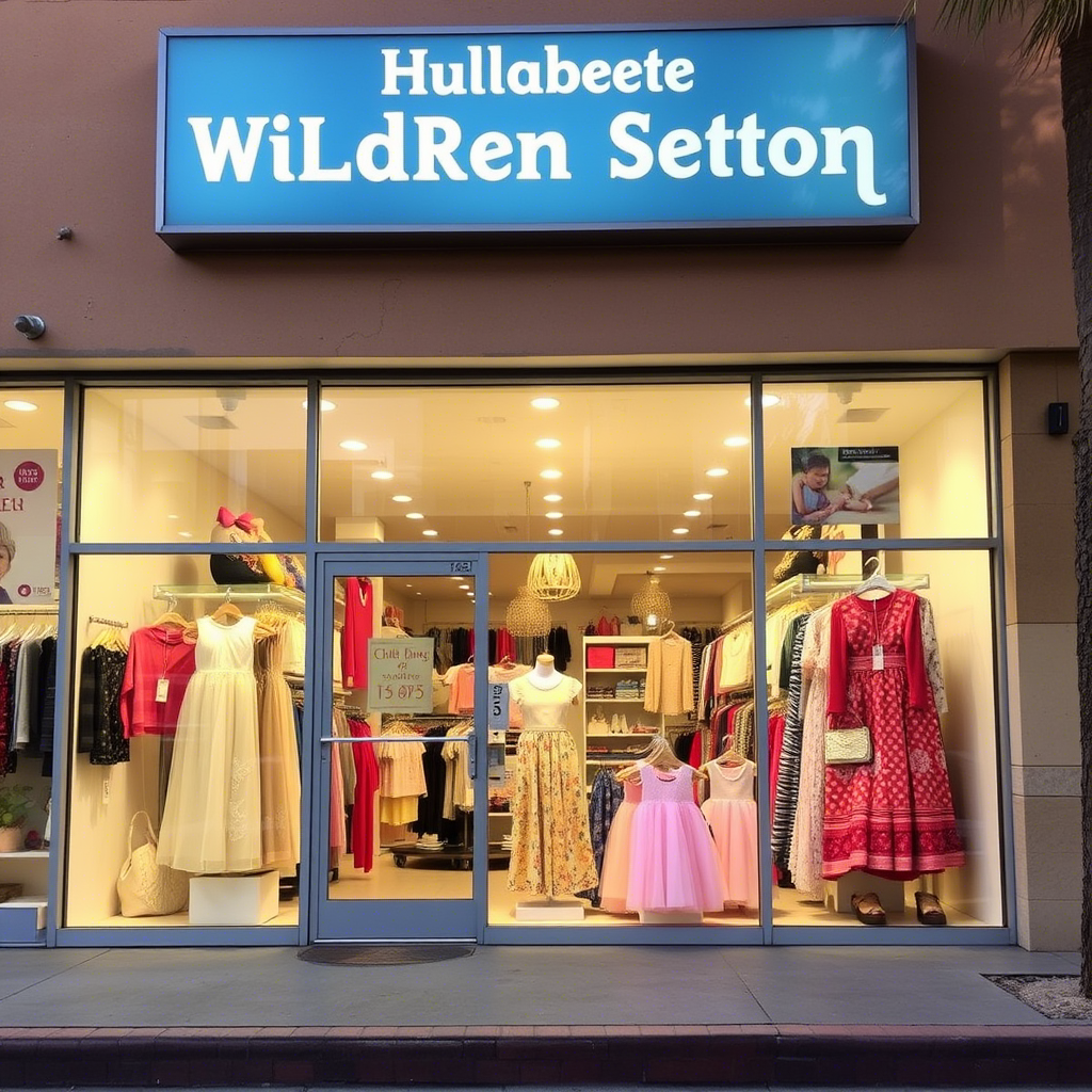 Wholesale children’s fashion storefront in Los Angeles