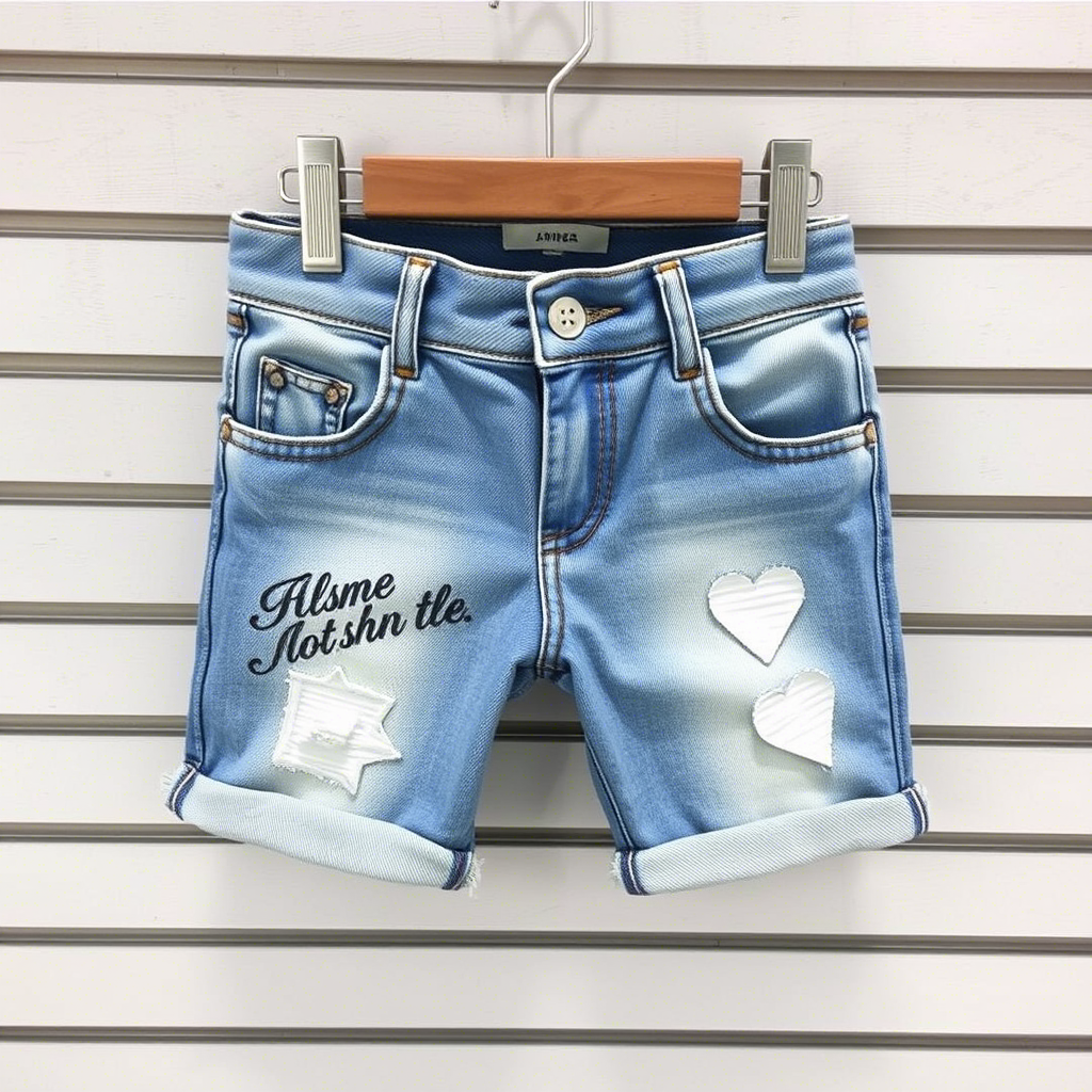 Wholesale clothing factory kids denim shorts