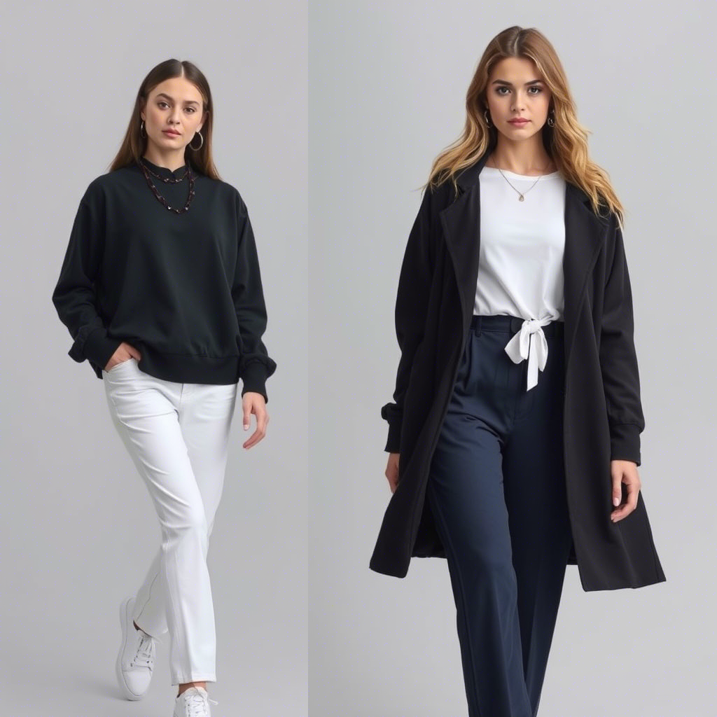 Wholesale clothing suppliers’ latest collection on diverse female models