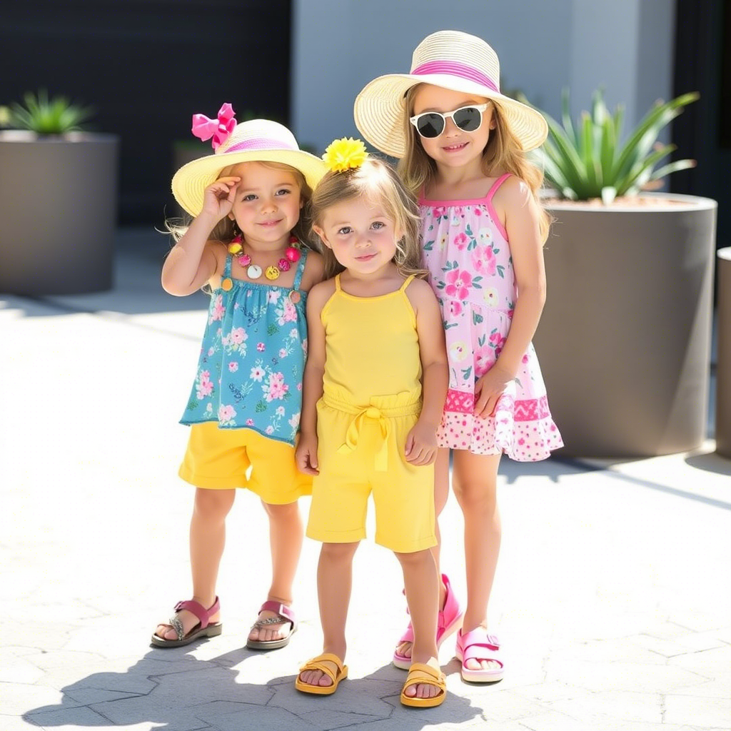 Wholesale kids’ clothing featuring bright summer outfits for girls