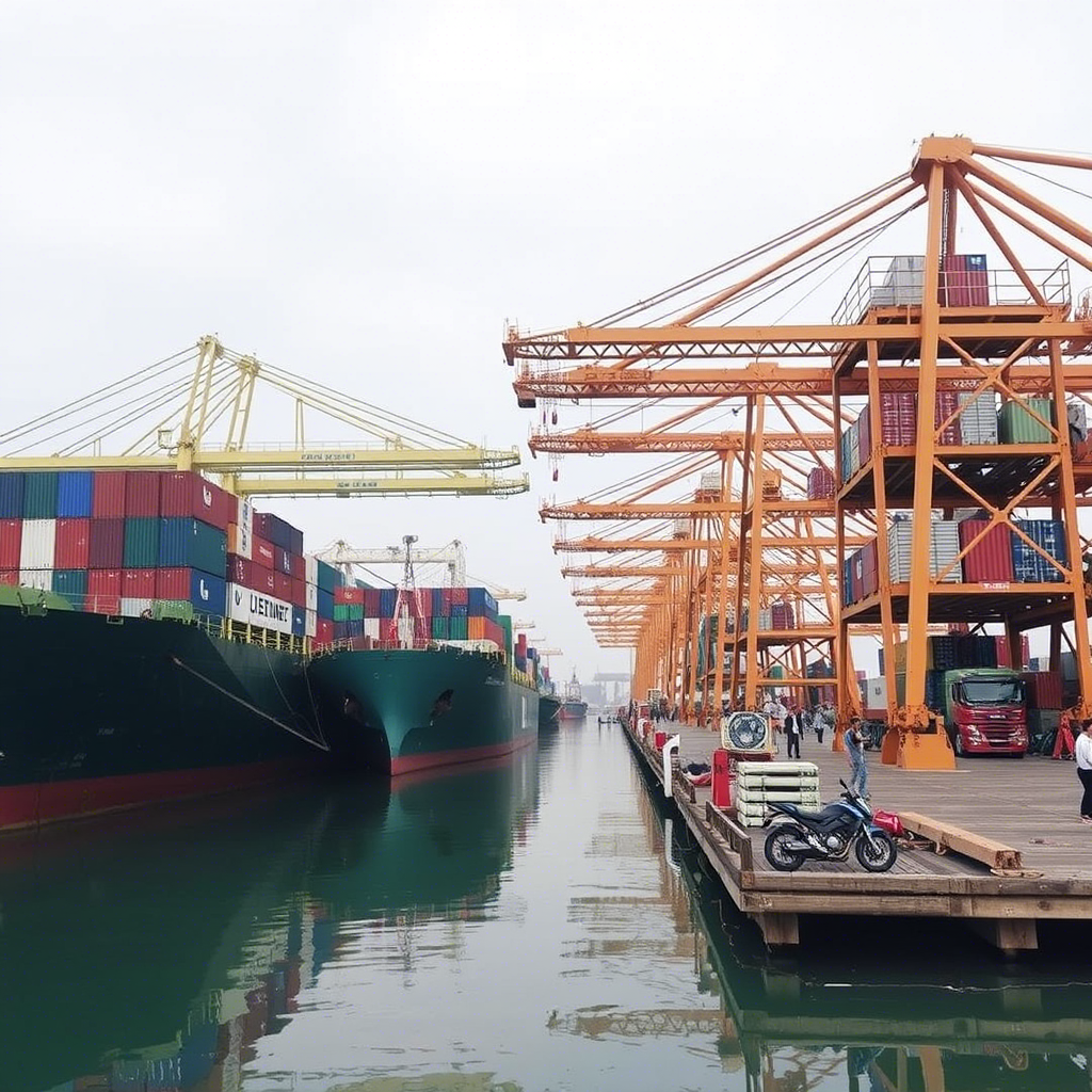 Wholesale kids clothing shipment from China docks