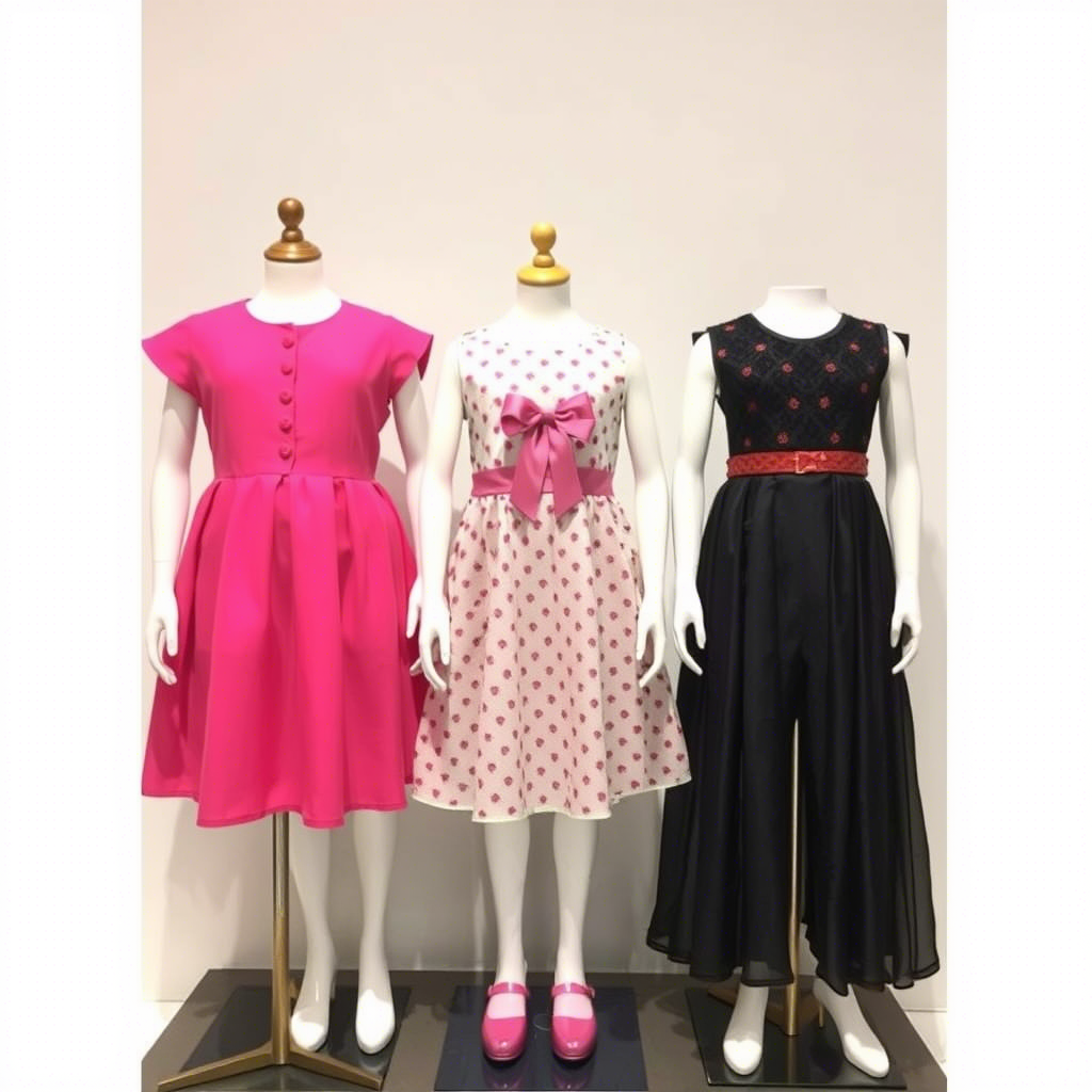 Wholesale kids’ fashion collection displayed on mannequins