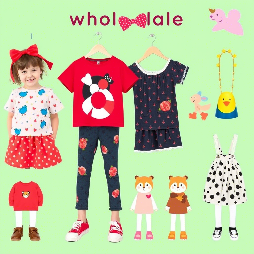 Wholesale kids’ fashion collection featuring playful designs