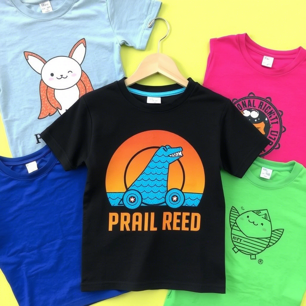 Wholesale kids’ t-shirts with cute graphics, ready for shipping to retailers