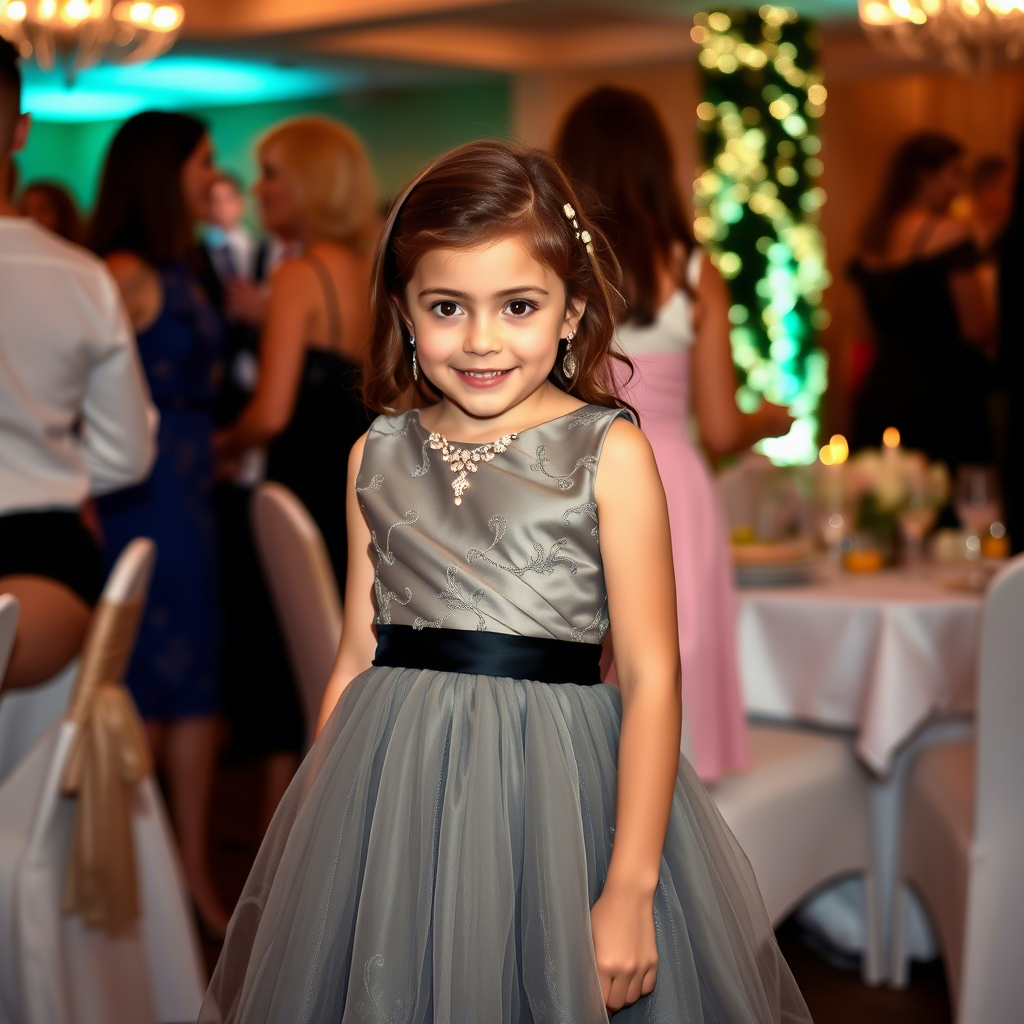 Young girl in a elegant dress for a special occasion party