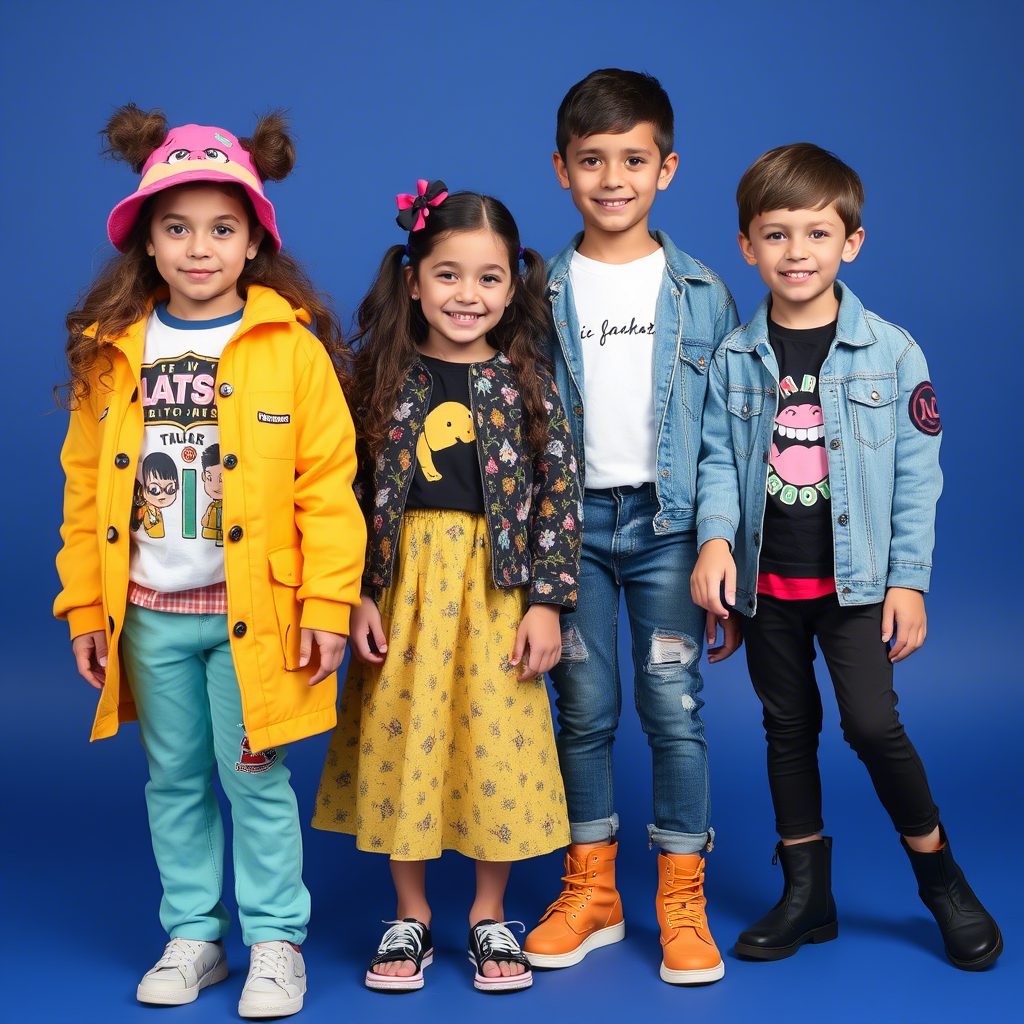 Young models showcasing latest kids’ fashion trends from wholesale suppliers