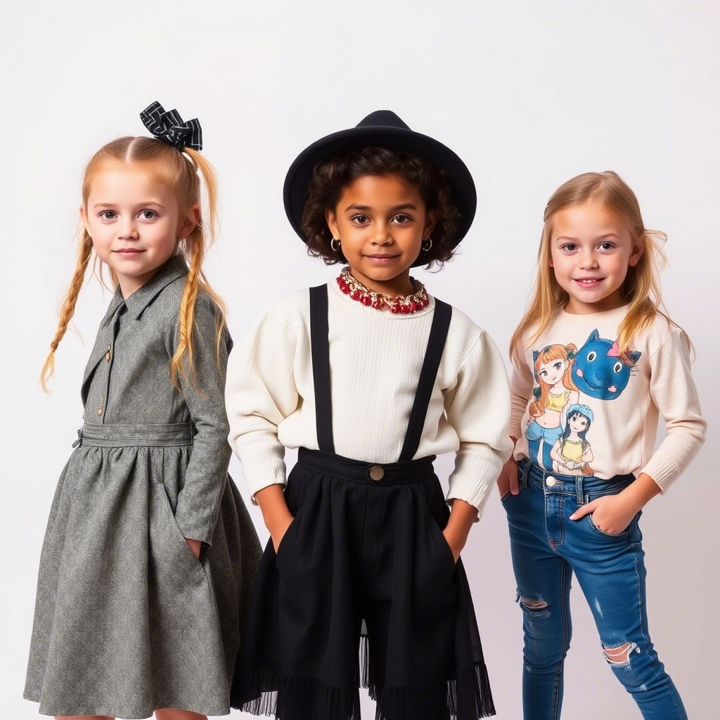 Young models showcasing latest kids’ fashion trends