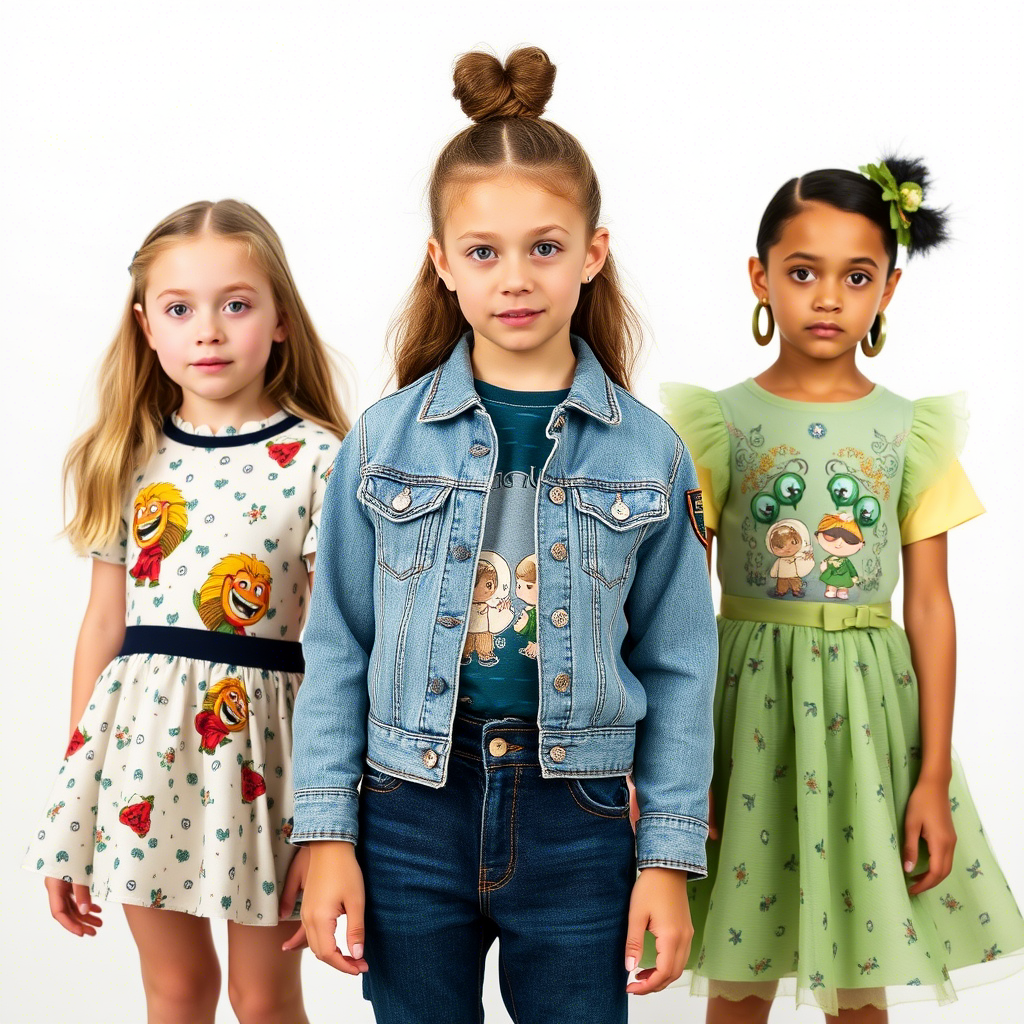 Young models showcasing latest kids wear designs